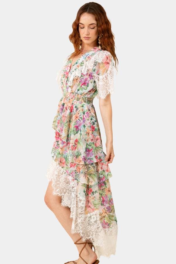 HiLow Multi Floral Dress -  - View 3 of 4