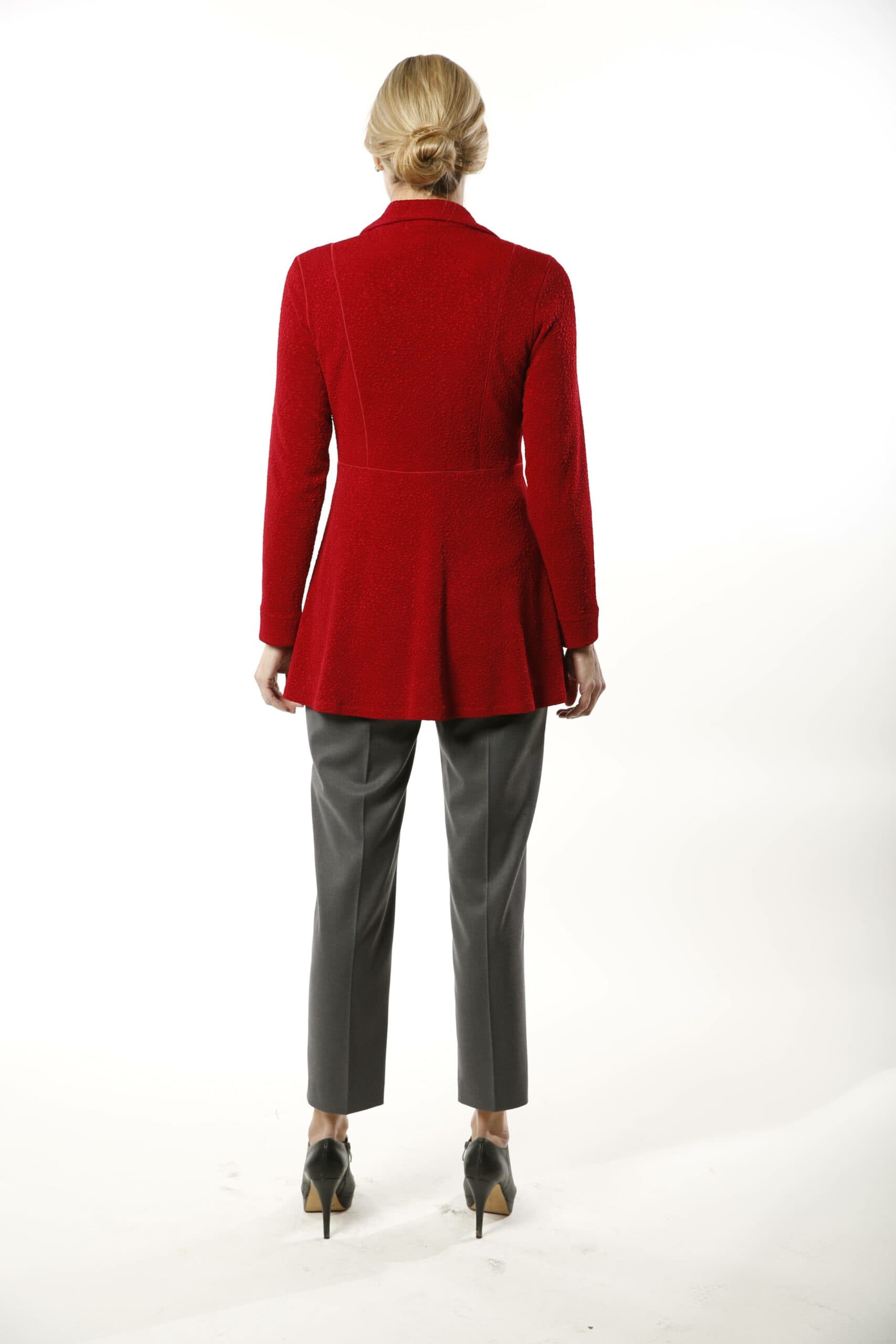 Red Jersey Pebble Jacket | Women's - $295.00 - View 3 of 4