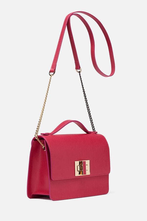 Italian Magenta Pink Crossbody Purse | Women's - $345.00 - View 5 of 5