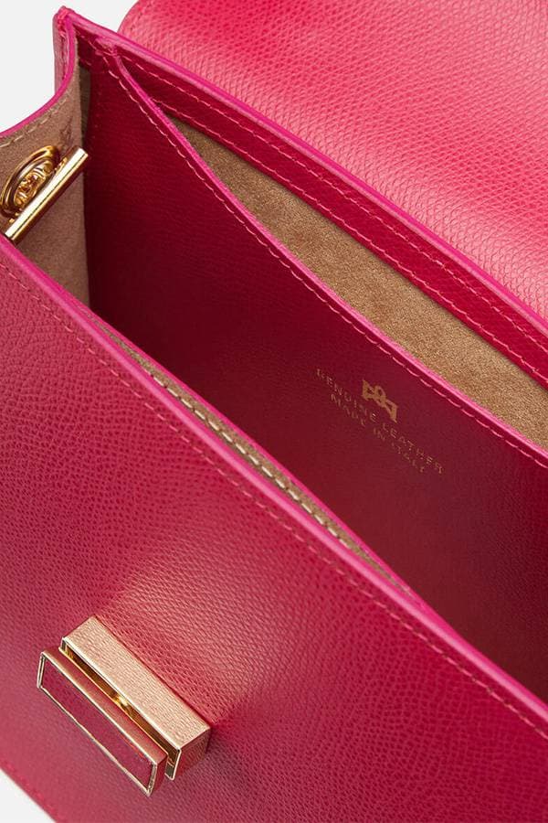 Italian Magenta Pink Crossbody Purse | Women's - $345.00 - View 3 of 5