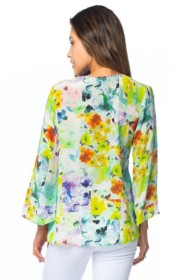 Blouse Silk Green Multi Farrah | Women's - $195.00 - View 2 of 2