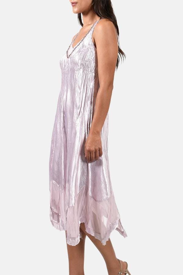 2pc Ensemble In Pink Lotus Charmeuse and Chiffon | Komarov Dress - $595.00 - View 6 of 6