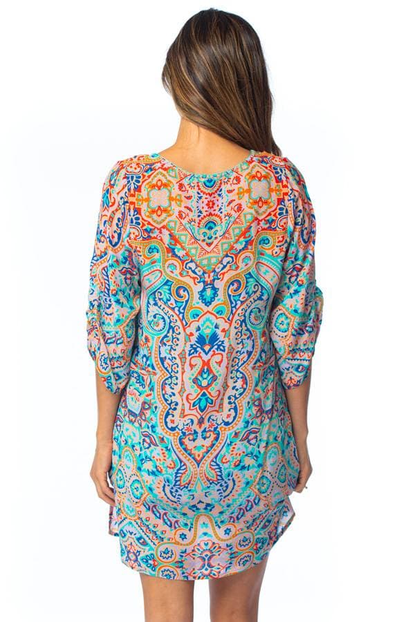 2pc Silk Tunic Dress Paisley