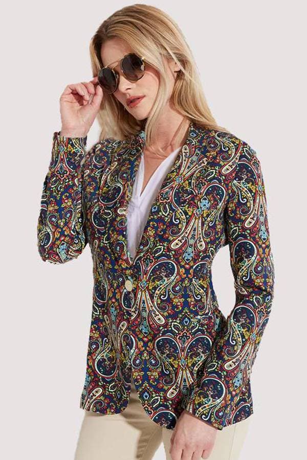 Blue Paisley Blazer | Women's - $238.00 - View 1 of 1