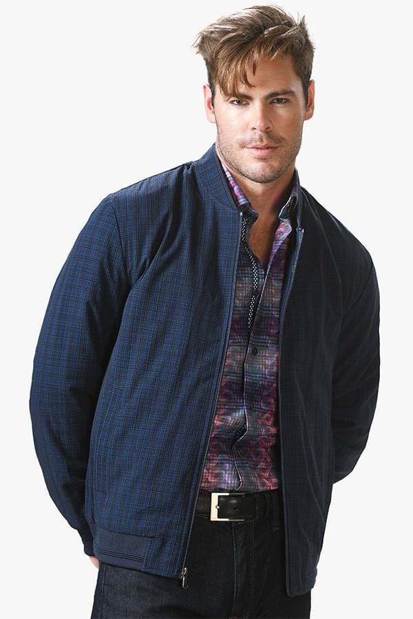 Zip Outerwear Blouson Seersucker