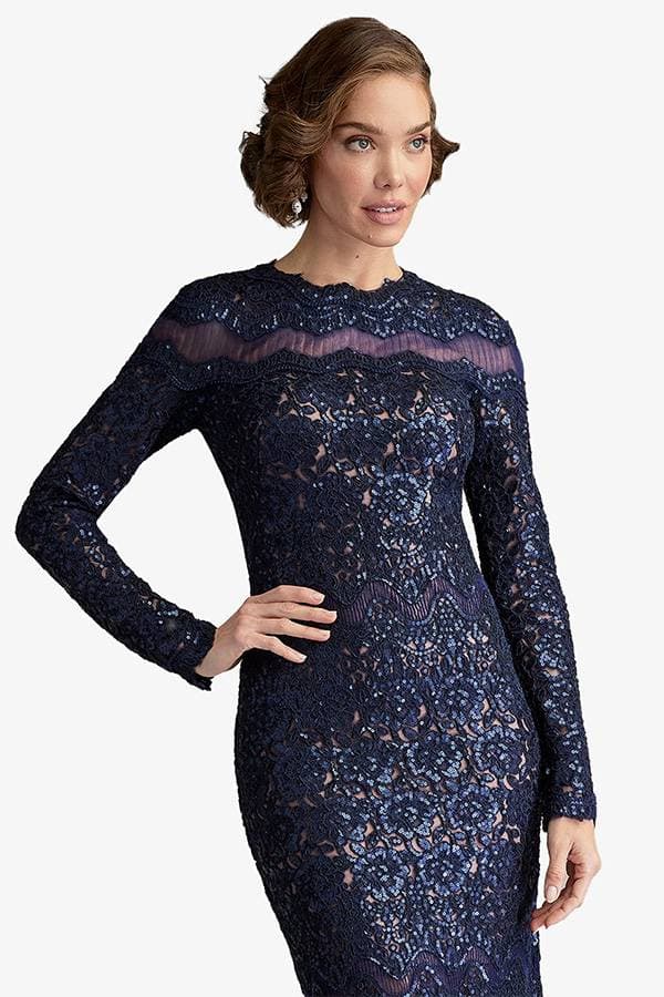Tadashi Cocktail Navy Blue Sequin Dress | Women's - $645.00 - View 4 of 4