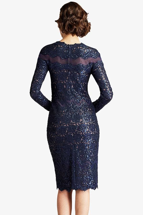 Tadashi Cocktail Navy Blue Sequin Dress | Women's - $645.00 - View 2 of 4
