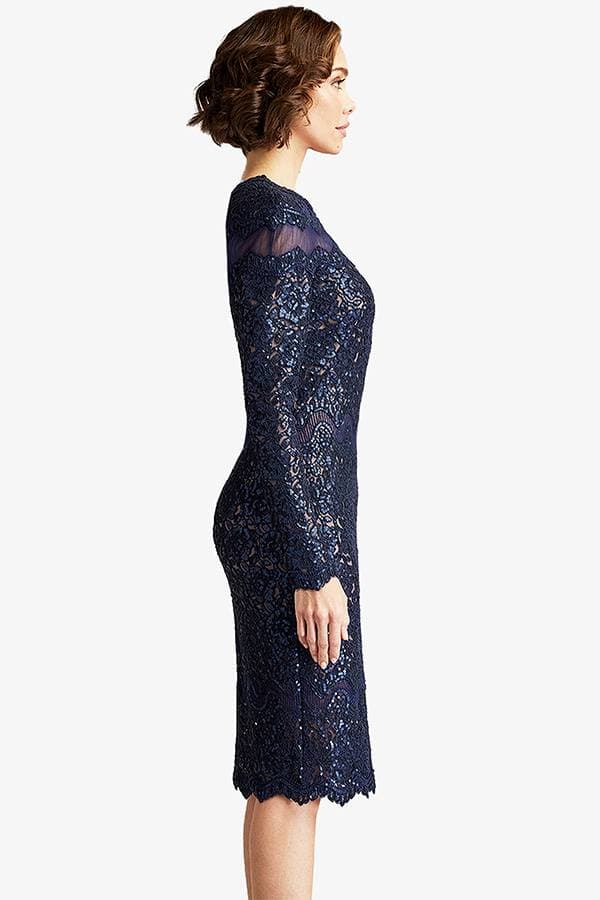 Tadashi Cocktail Navy Blue Sequin Dress | Women's - $645.00 - View 3 of 4