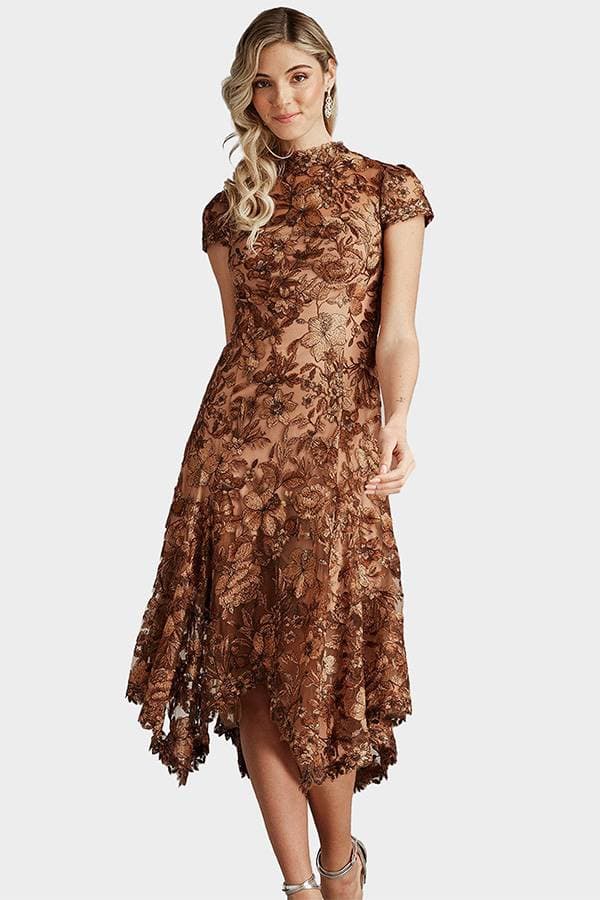 Cocktail Mock Lace Bronze Dress - 0 - Main product view