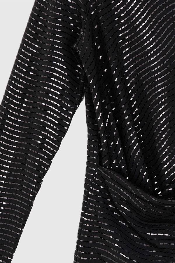 Black On Black Shimmer Jersey Top | Women's - $158.00 - View 4 of 5