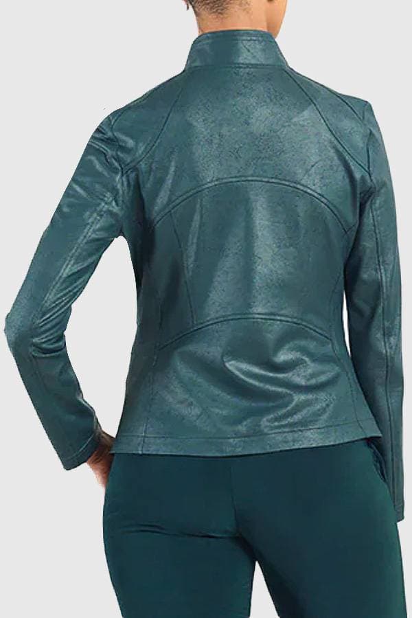 Hunter Green Moto Jacket - 27500 - Alternative view 2