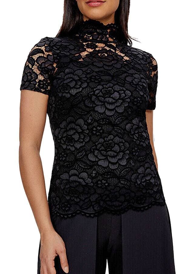 Black Lace Top -  - View 3 of 5