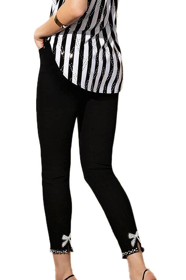 Frank Lyman Black Denim with Bowtie Detail - $245.00 - View 2 of 3