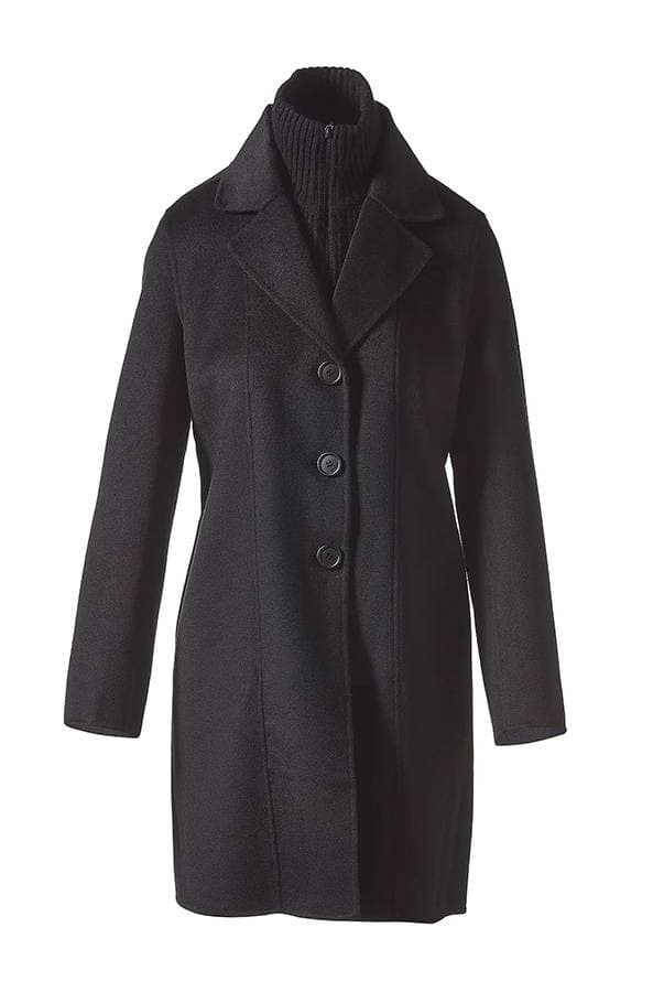 Kinross Coat Knotch Mock Zip WoolCash