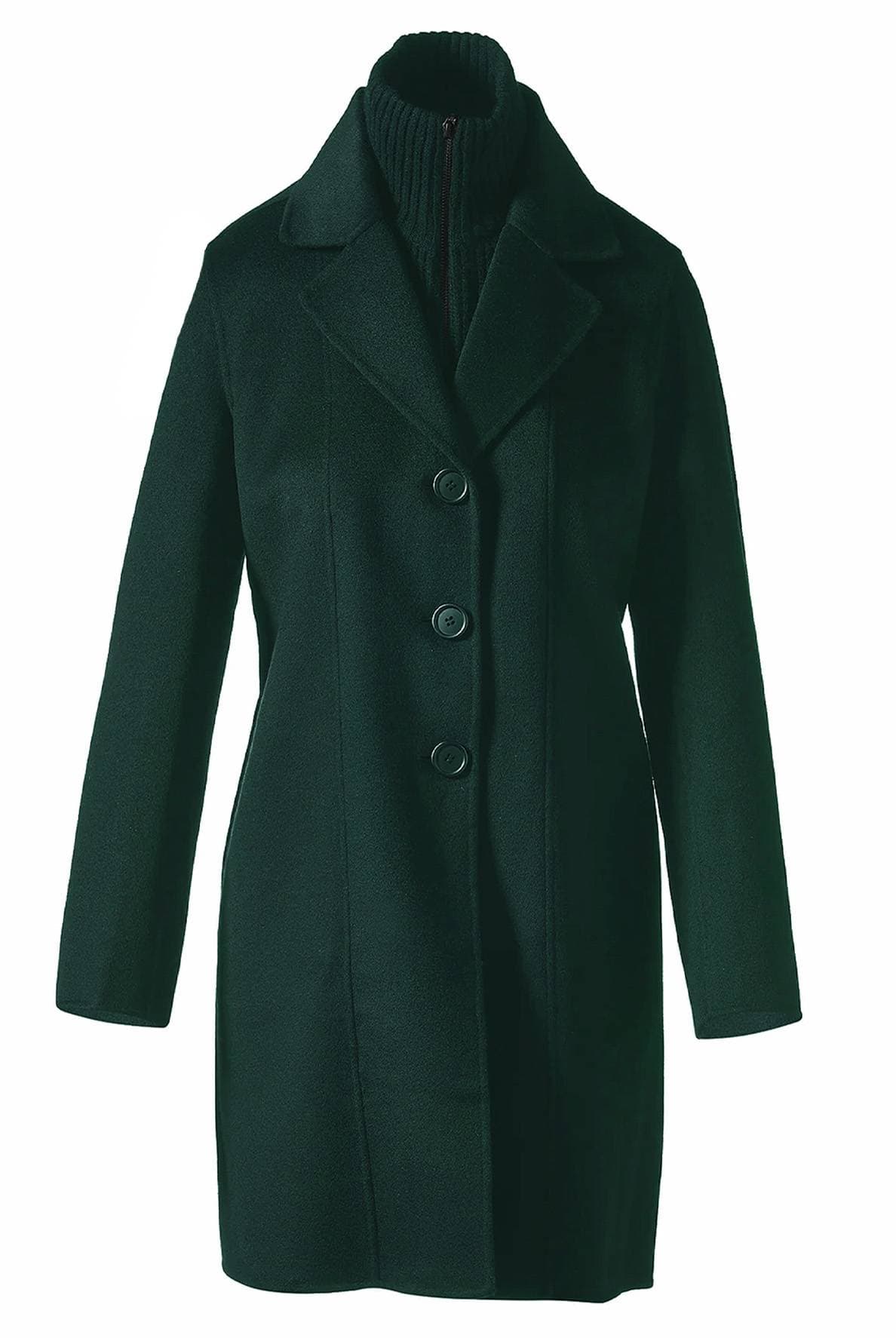 Cashmere Wool Knotch Zip Coat - 146500 - Alternative view 2