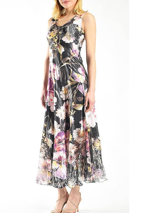 Long Floral Laceup Back Dress | Komarov Dress