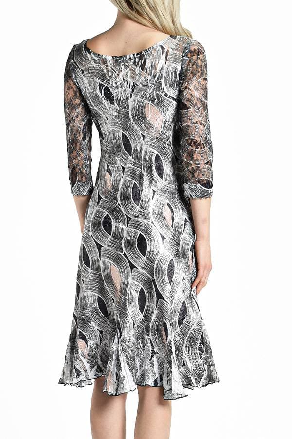 Lace Sleeve Geo Print Dress | Komarov Dress