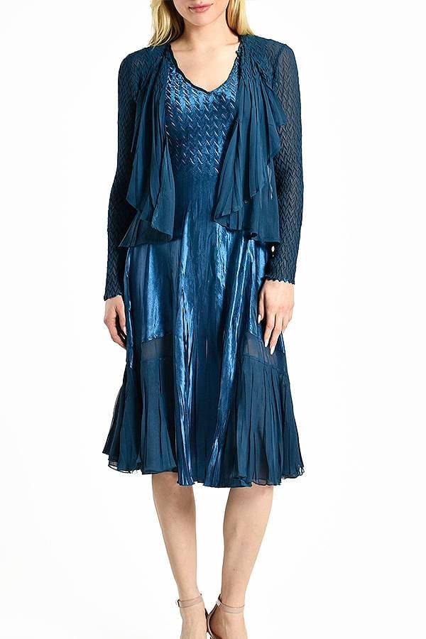 2pc Ensemble Ruffle Jacket with Dress | Komarov Dress