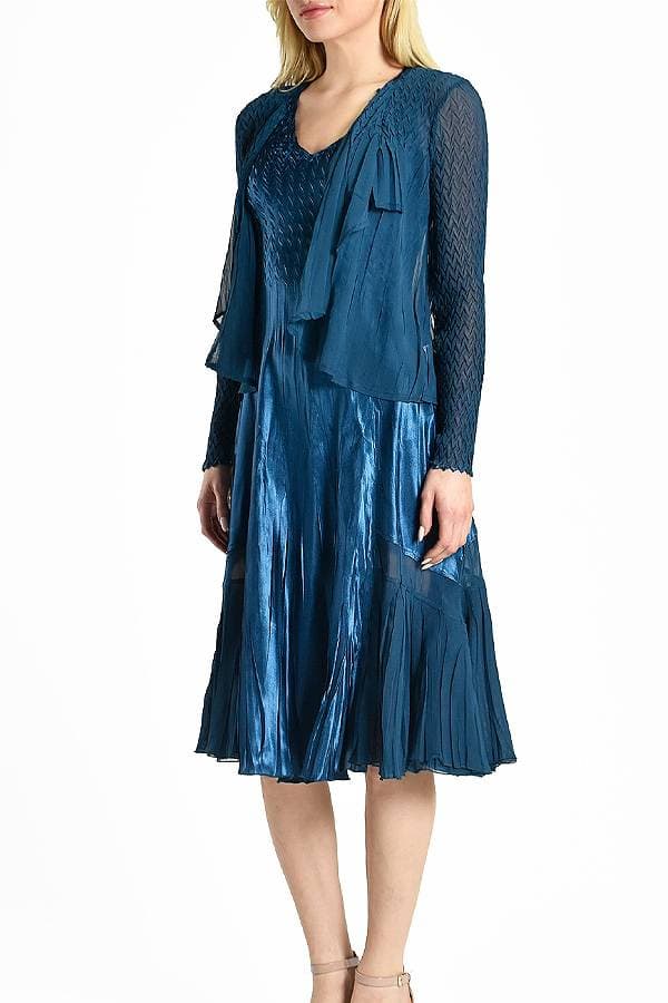 2pc Ensemble Ruffle Jacket with Dress | Komarov Dress
