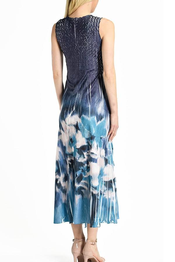 Sleeveless Vneck Ruffle Front Dress | Komarov Dress