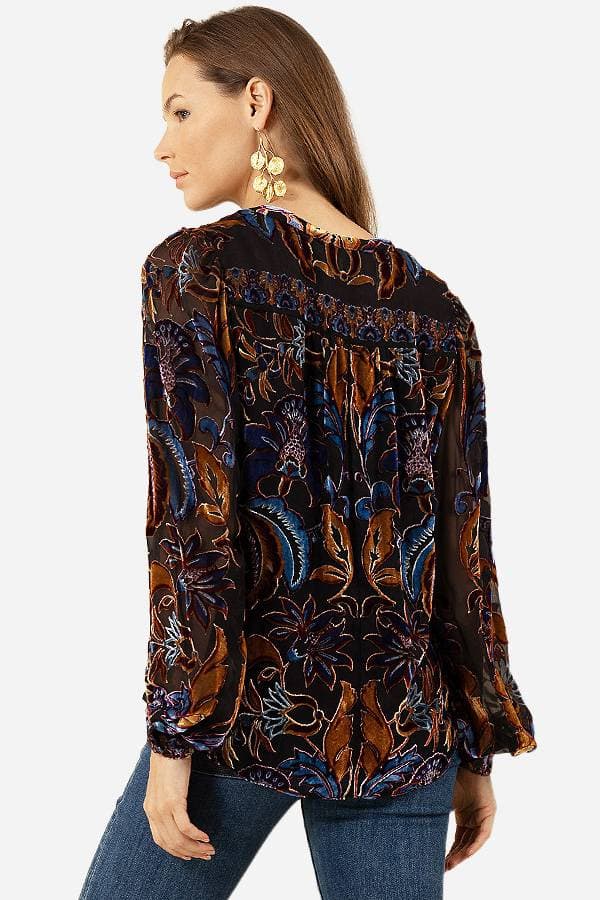 Silk Burnout Blouse - 39500 - Alternative view 2