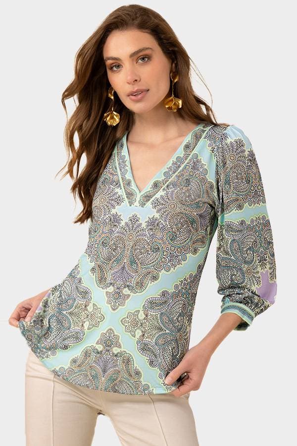 Hale Bob Paisley Print Top