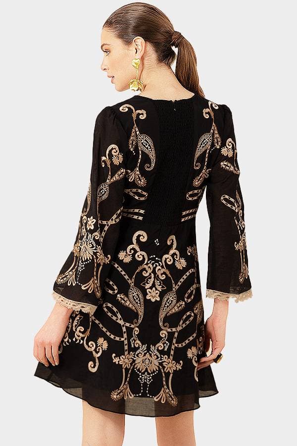 Hale Bob Embroidery Dress