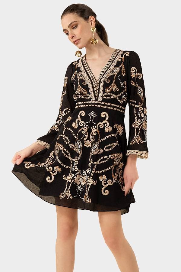 Hale Bob Embroidery Dress