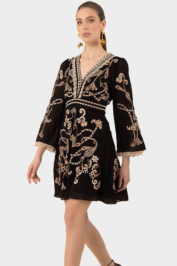 Hale Bob Embroidery Dress