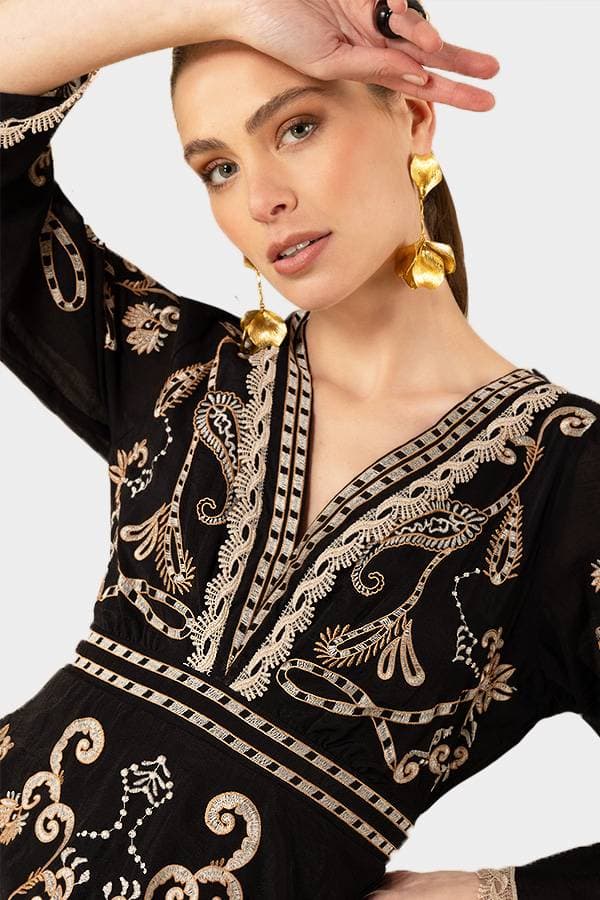 Hale Bob Embroidery Dress