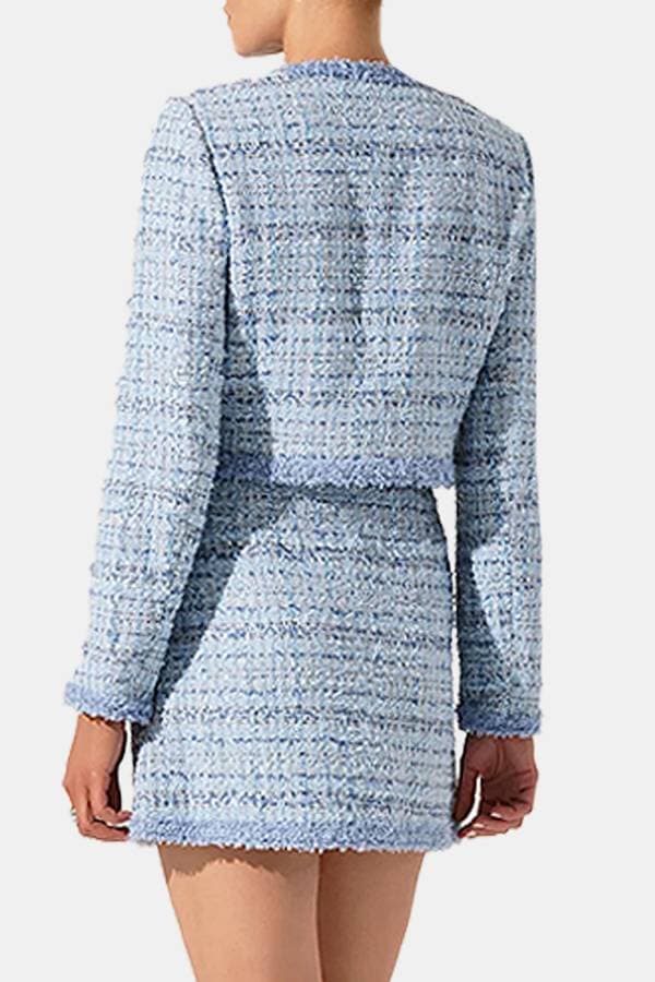 Jacket Tweedy Crop Blue Multi | Women's - $265.00 - View 3 of 5