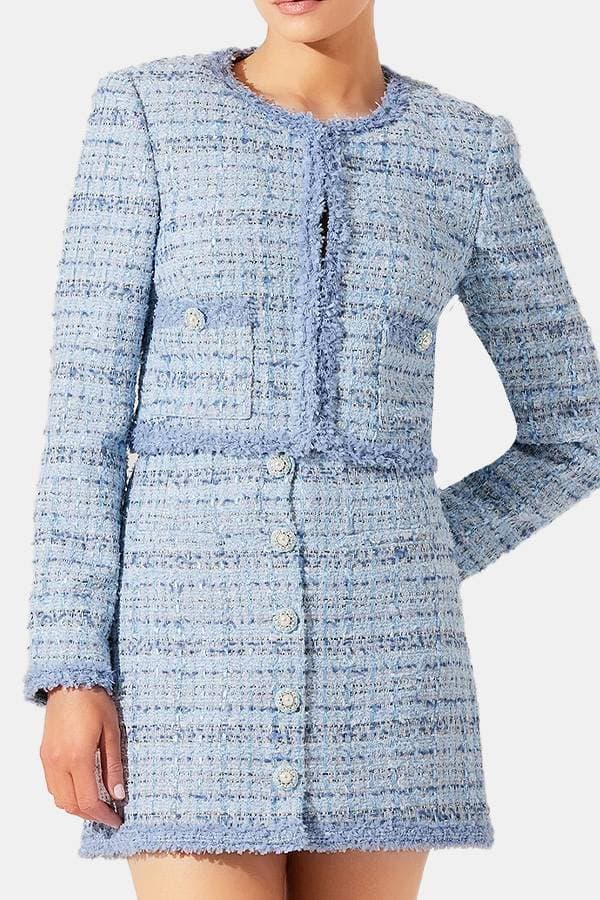Jacket Tweedy Crop Blue Multi -  - View 6 of 6