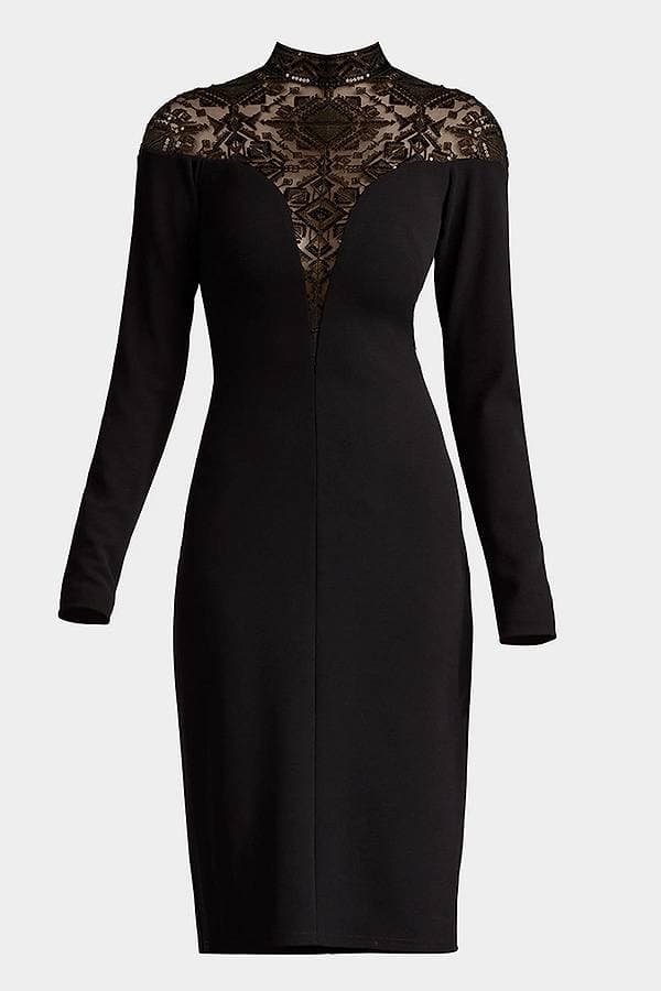 Black Tadashi Deco Illusion Dress | Women's - $495.00 - View 5 of 6