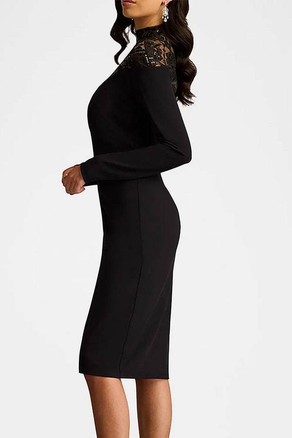 Black Tadashi Deco Illusion Dress | Women's - $495.00 - View 4 of 6