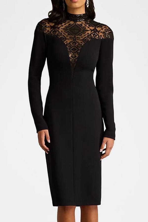 Tadashi Deco Illusion Dress -  - View 3 of 7