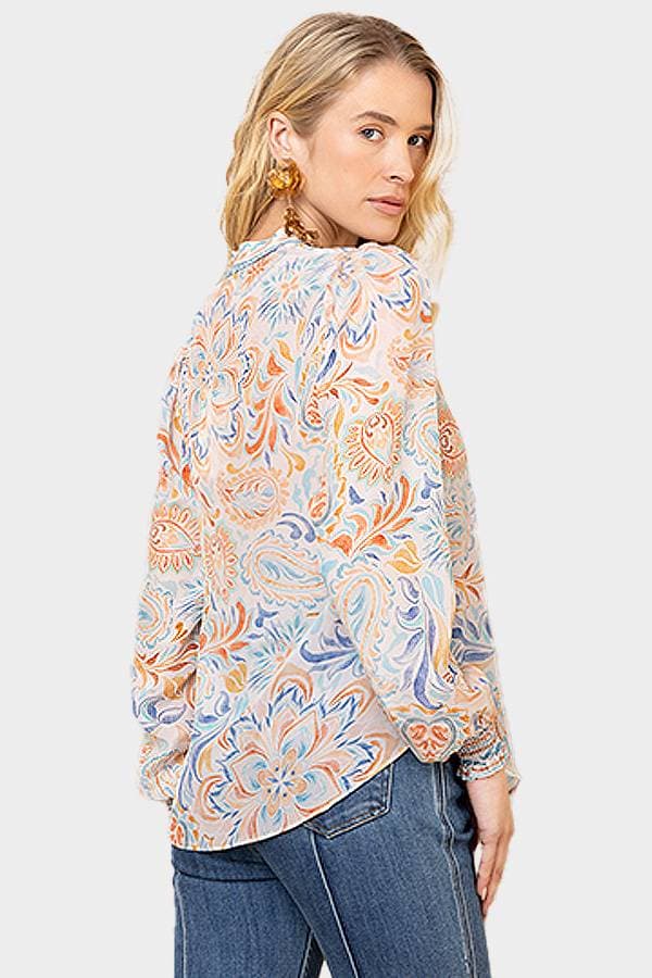 Hale Bob 100% Silk Floral Blouse