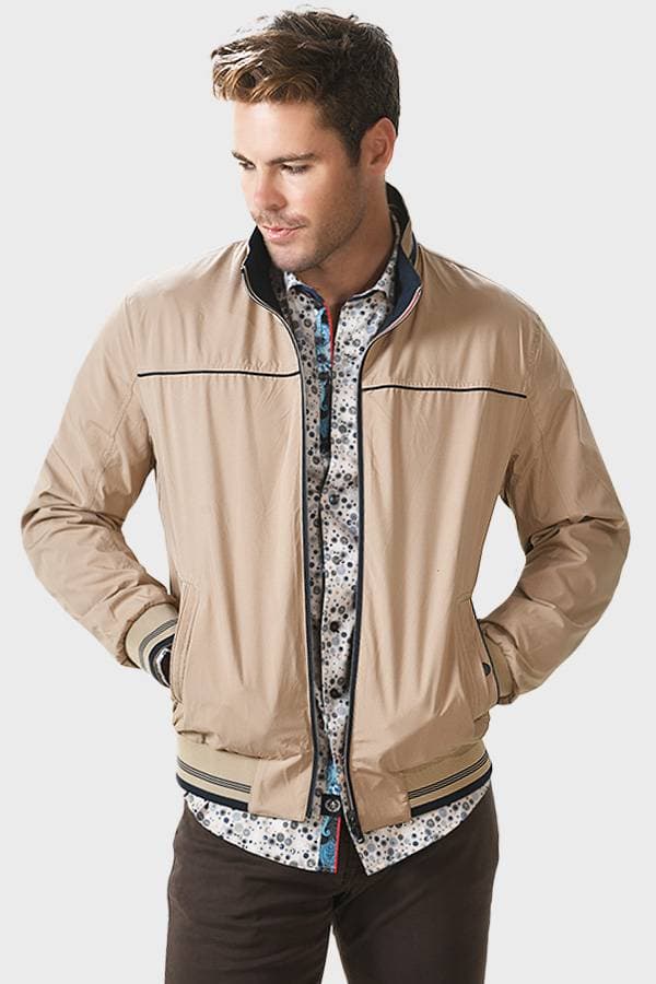 Reversible Cream and Navy Jacket -  - View 3 of 4
