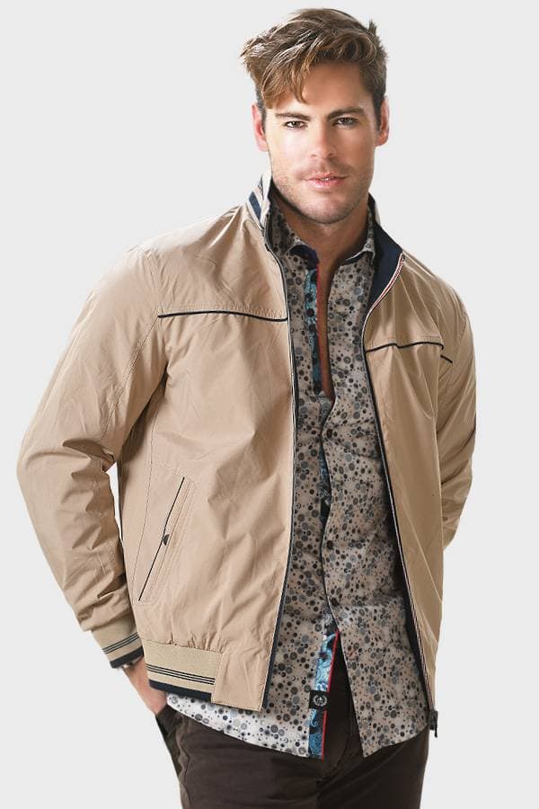 Reversible Cream and Navy Jacket - 29500 - Main product view