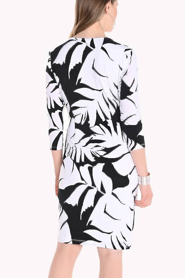 Black White Frank Lyman Wrap Dress | Women's - $275.00 - View 2 of 4