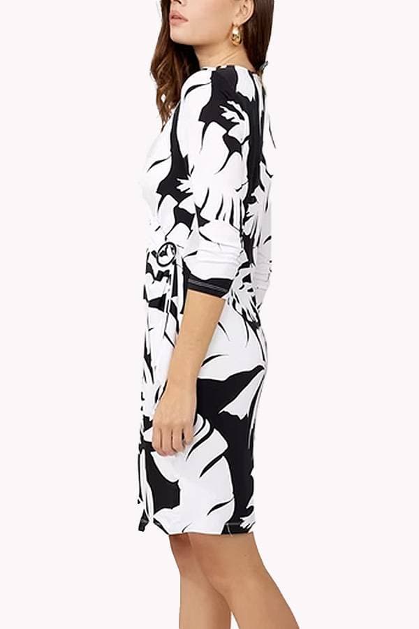 Black White Frank Lyman Wrap Dress | Women's - $275.00 - View 4 of 4