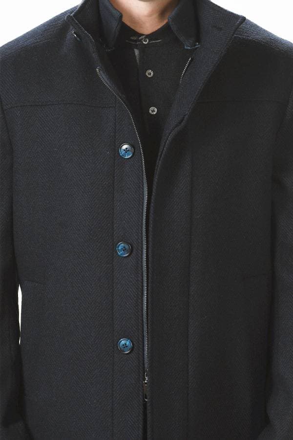 Black Long Coat – Cashmere &amp; Wool | Men's - $495.00 – $545.00 - View 3 of 4