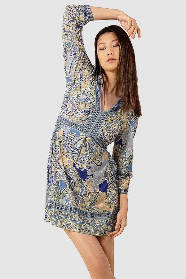 Blue Hale Bob Paisley Print Dress | Women's - $285.00 - View 1 of 4