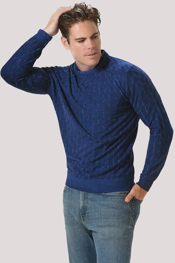 Blue Stripe Merino Sweater -  - View 3 of 4