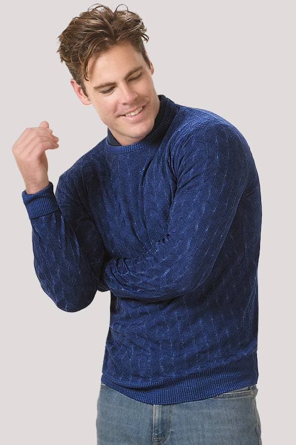 Blue Stripe Merino Sweater - 29500 - Alternative view 2