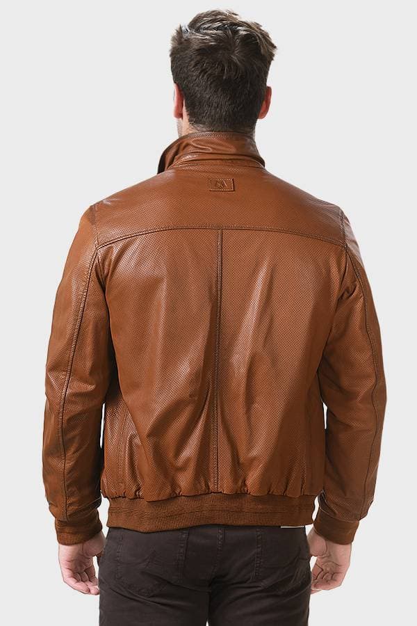 Camel Reversible Leather Jacket