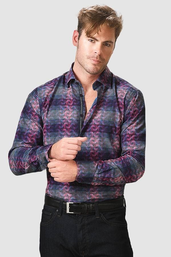 Italian Silk Long Sleeve Printed Shirt