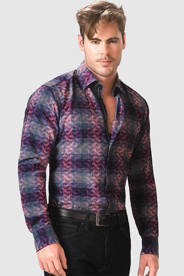 Italian Silk Long Sleeve Printed Shirt