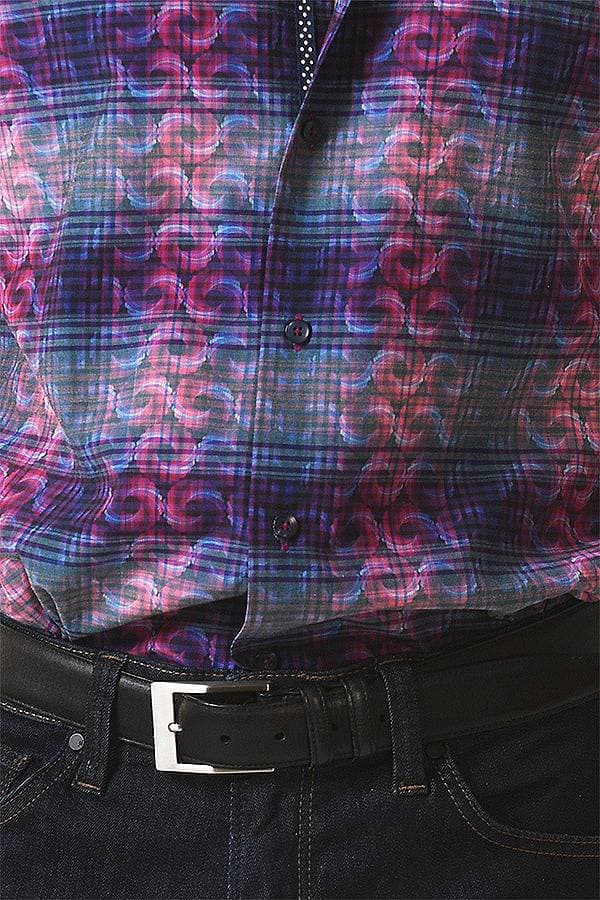 Italian Silk Long Sleeve Printed Shirt