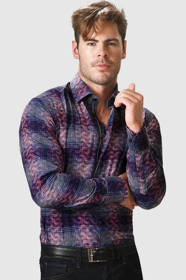 Italian Silk Long Sleeve Printed Shirt - $185.00 - View 3 of 4