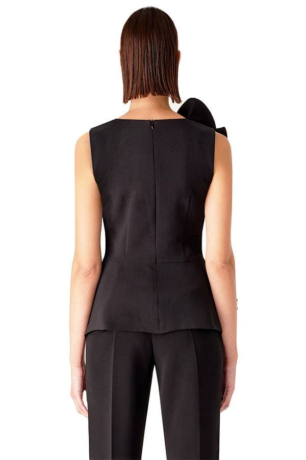 Black Sculpted Wave Top and Pant Ensemble | Women's - $395.00 - View 2 of 5